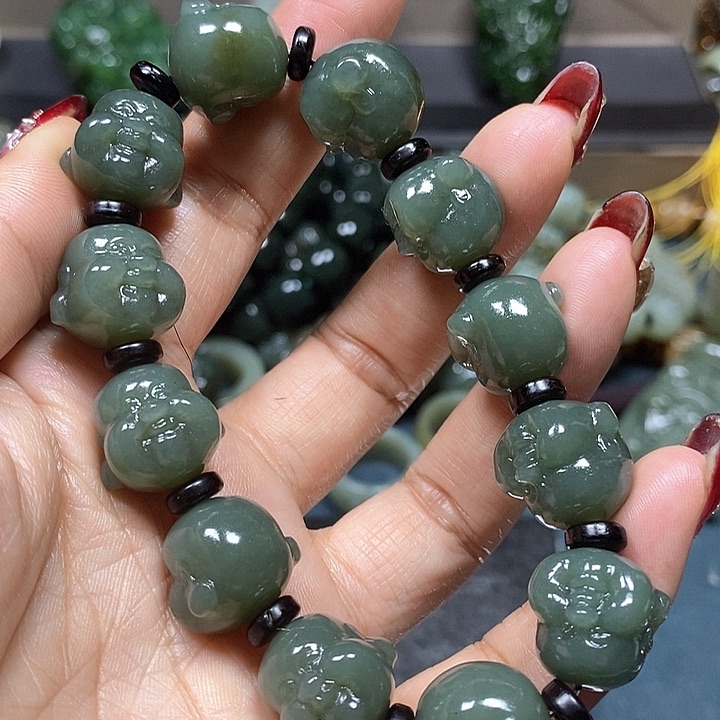 和田玉手串未镶嵌