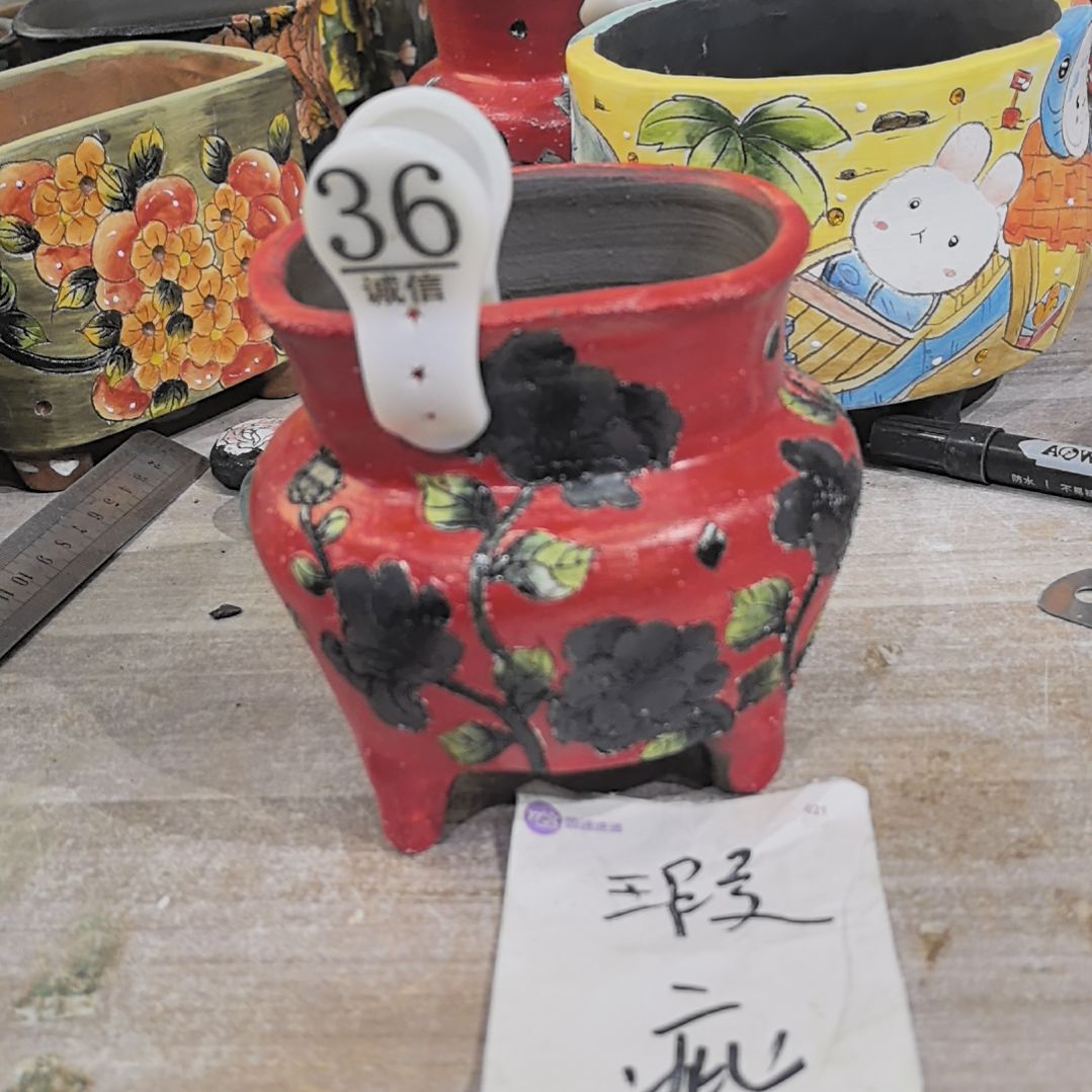 花盆红泥瑕疵处理