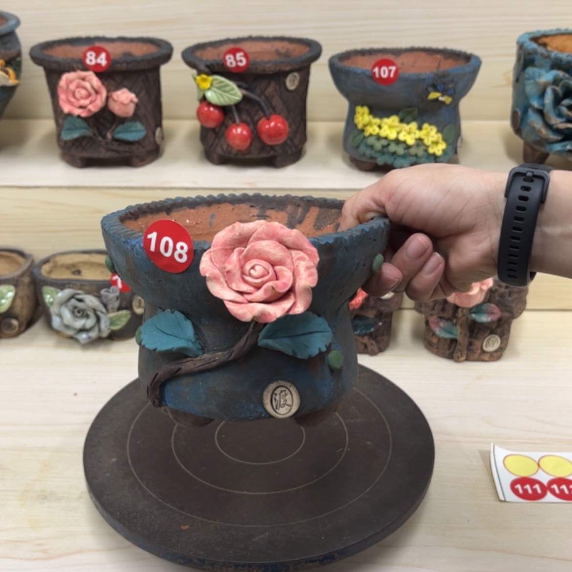 【闪购商品】紫砂花盆108号内口14.5外高12