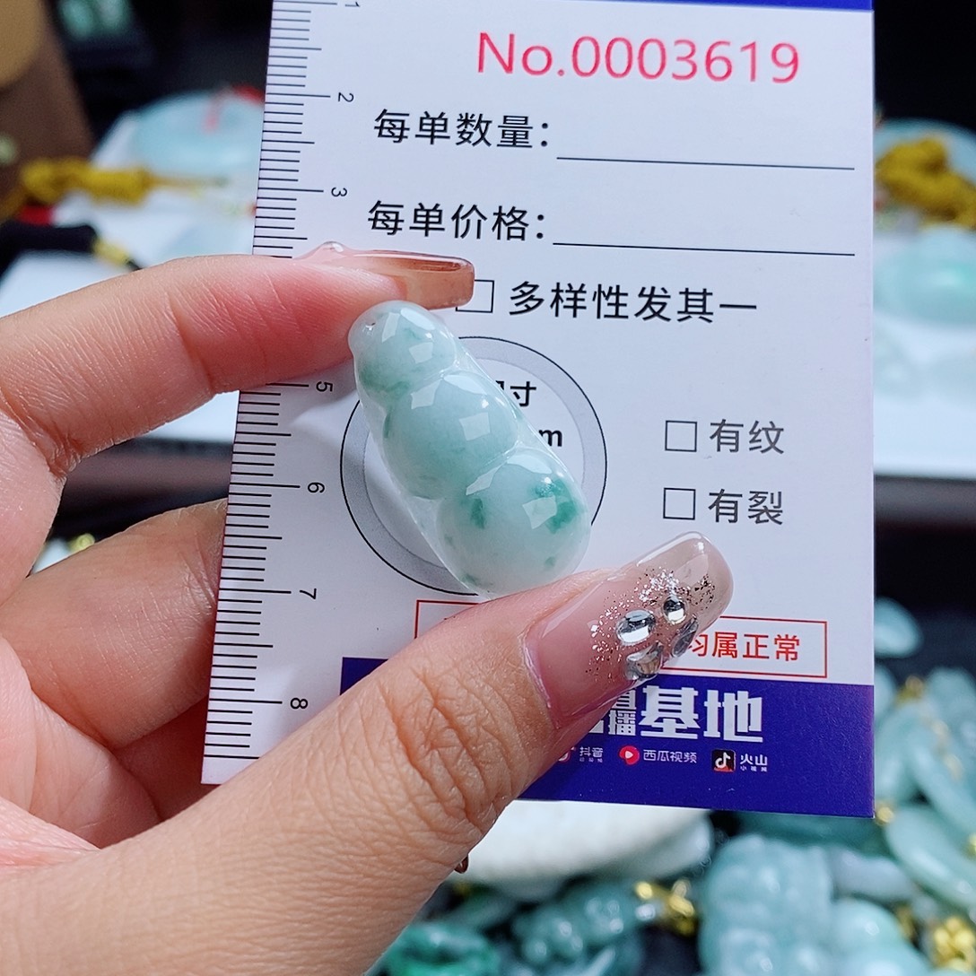 翡翠未镶嵌颈饰3619