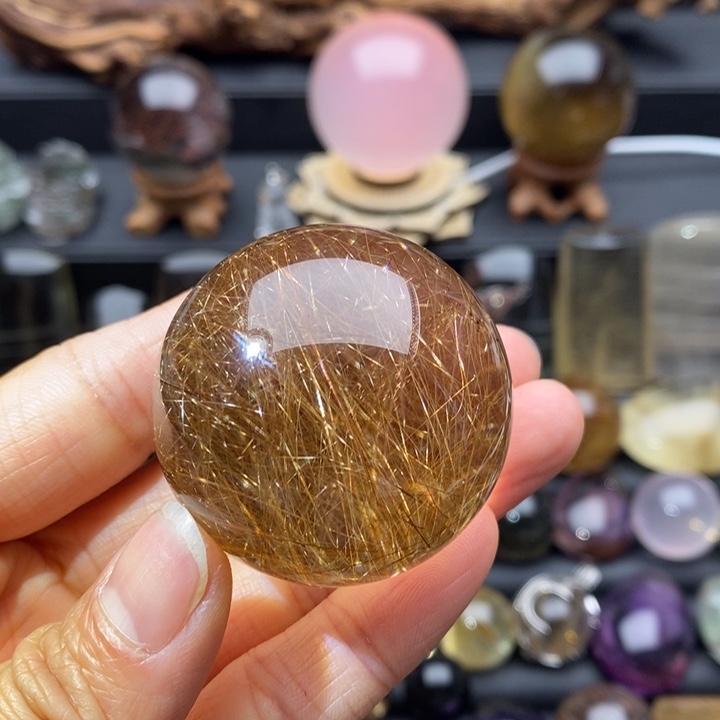 水晶金发晶球未镶嵌