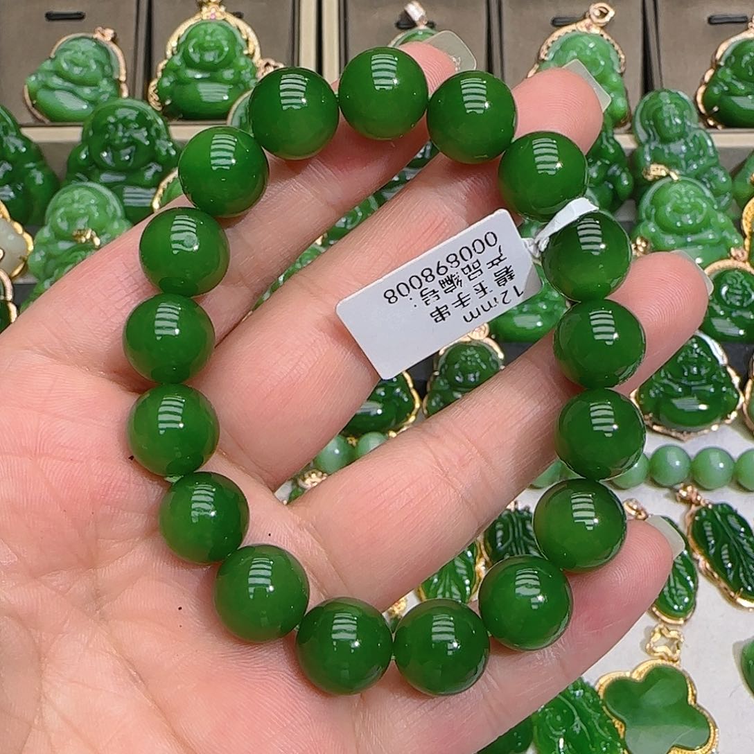 和田玉（碧玉）手链未镶嵌