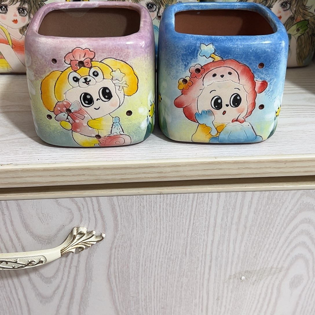 景德镇炫彩手绘口7高8