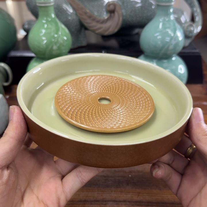 龙泉青瓷茶具微瑕4689