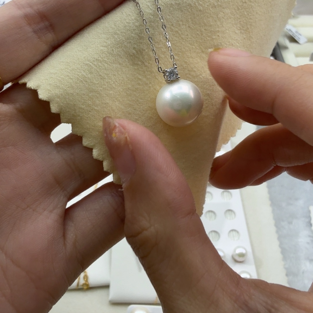 颈饰淡水珍珠银S925镶嵌