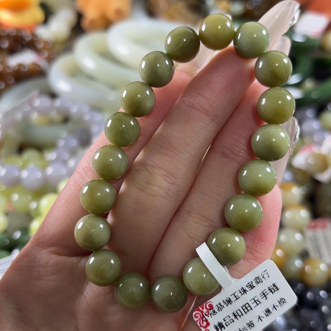 和田玉未镶嵌手链105