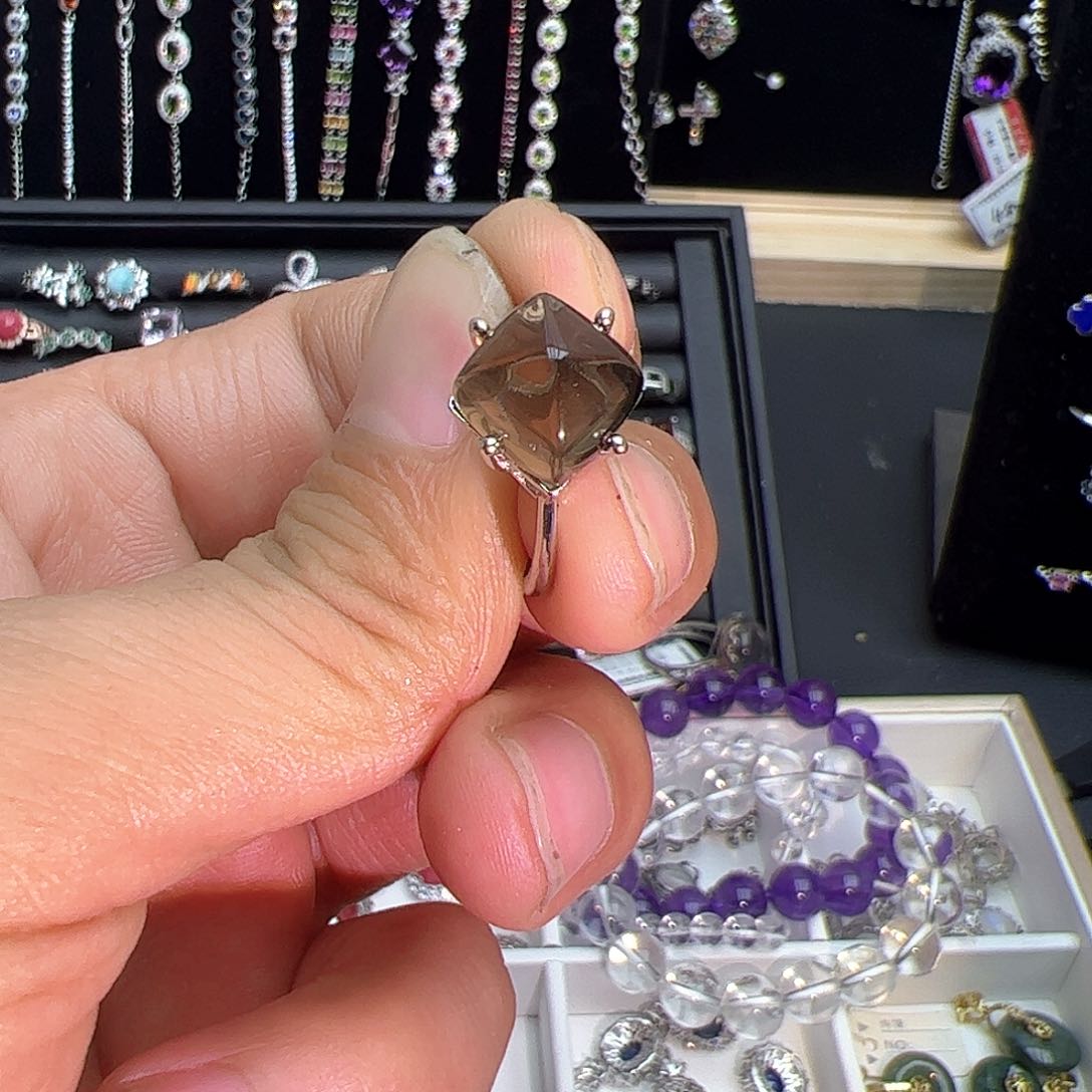 紫晶珠宝半成品银S925镶嵌