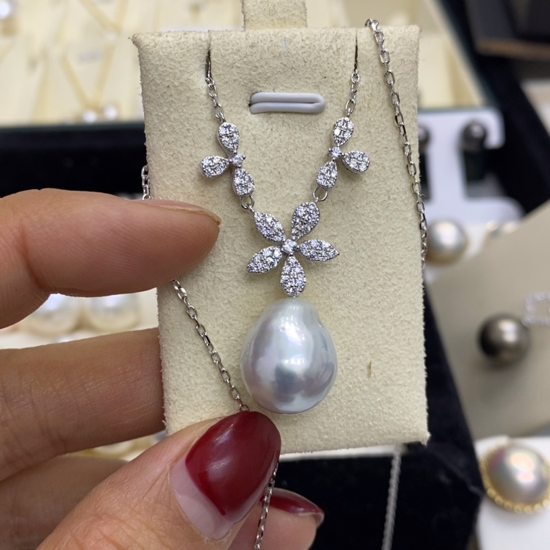 海水珍珠吊坠(赠链)银S925镶嵌