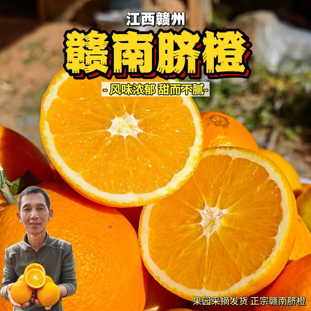 【普通快递】赣南脐橙细腻香甜多汁 新鲜应季水果产地直发|萝卜大叔