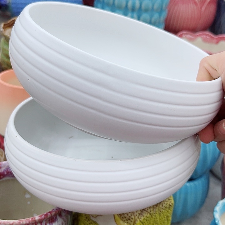 多肉绿植陶瓷花盆9.9包邮，有孔