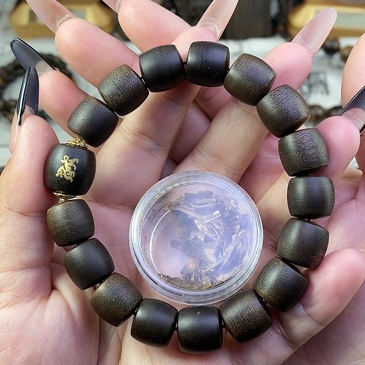 沉香沉香碎屑越南芽庄白棋楠1.2桶珠