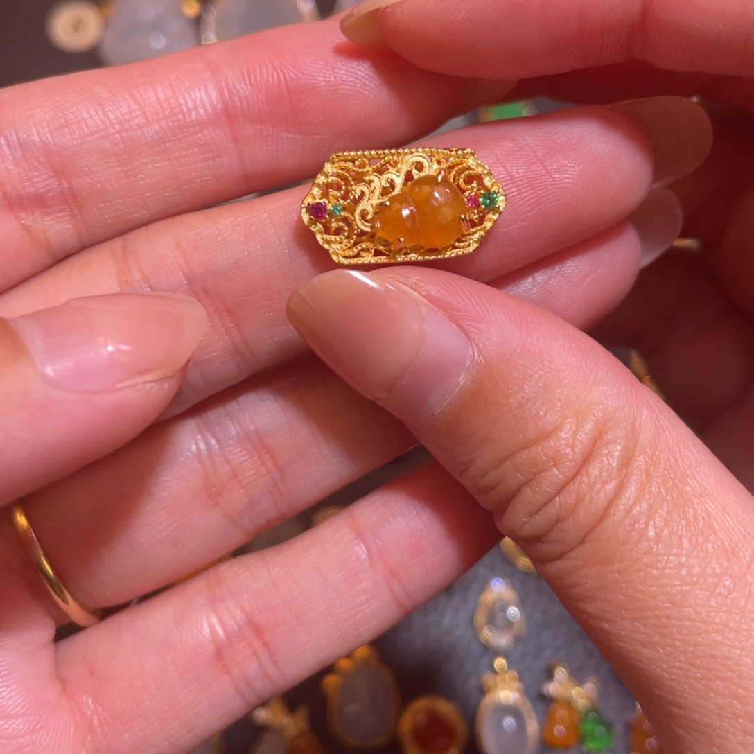 翡翠银S925镶嵌颈饰