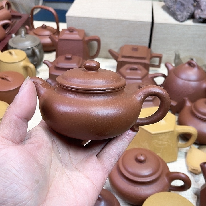 紫砂茶杯红降坡40目防古微瑕