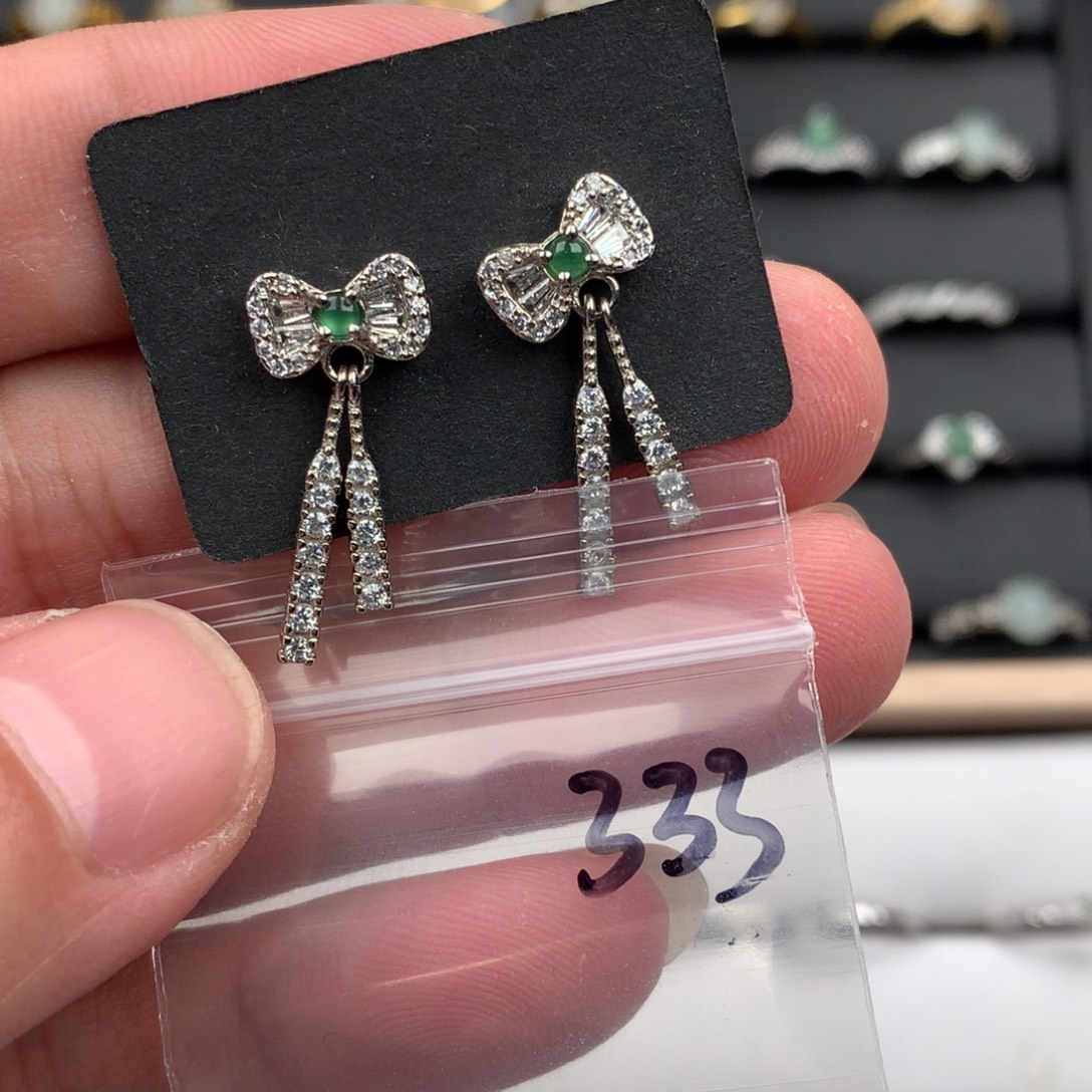 翡翠银S925镶嵌戒圈333