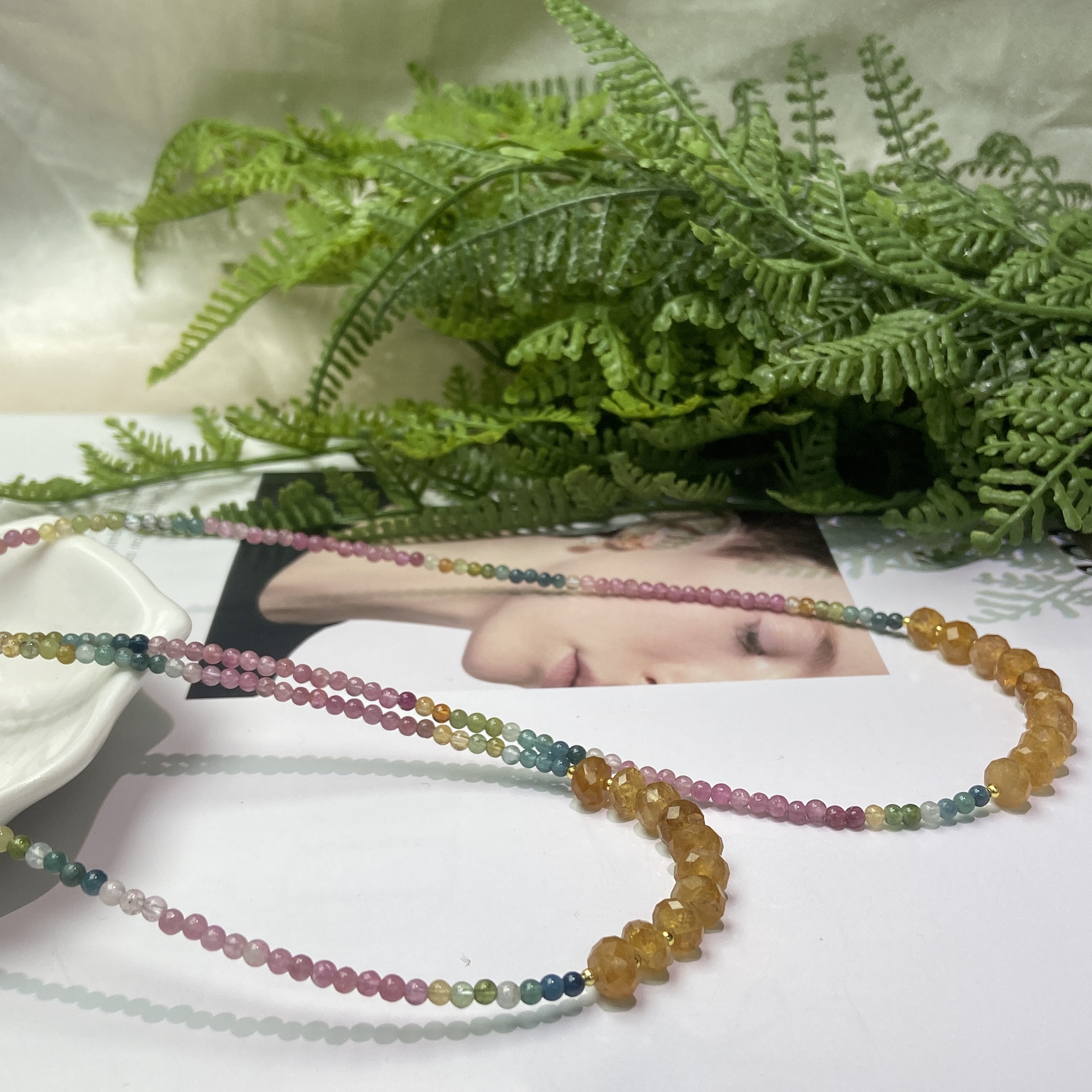 【星浩好物】碧玺项链 QT23K65【多样性发一件】2-6mm