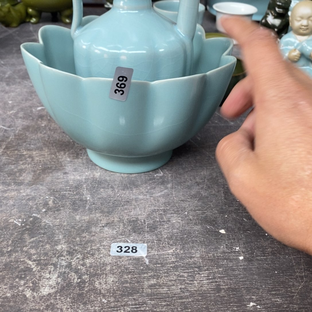 邀***酌陶瓷摆件抱朴瓷器仿古微瑕