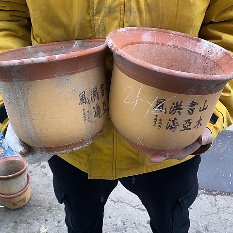 紫砂东莞李新紫砂花盆，