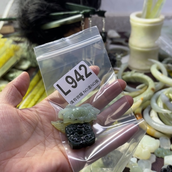 蛇纹石玉发饰合金?***?