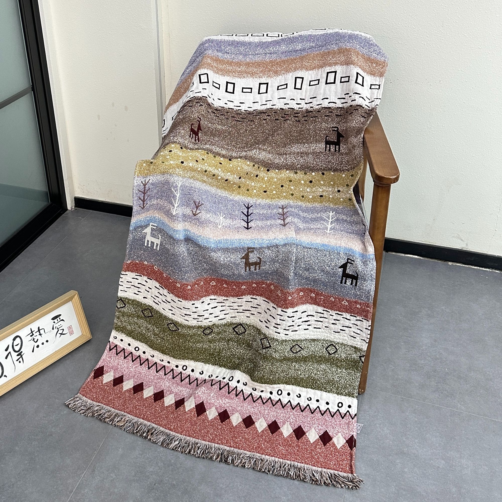 浴巾四层超柔洗澡巾家用吸水吸汗亲肤可爱柔软加大洗澡巾