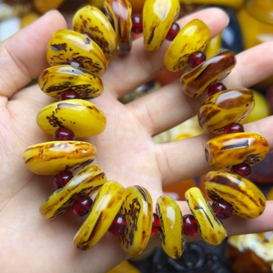 未镶嵌琥珀手链蜜蜡