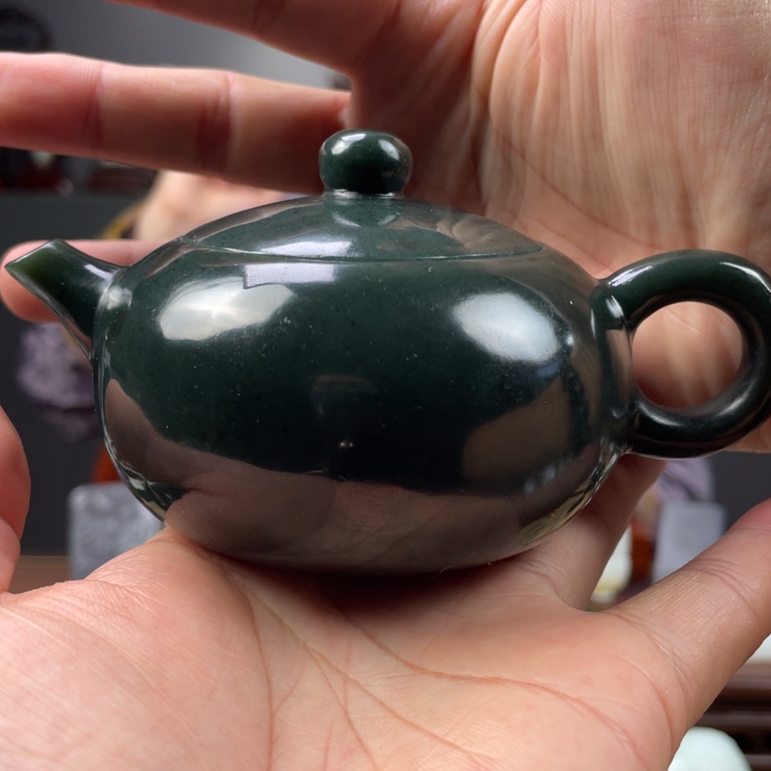 未镶嵌和田玉把件和田玉茶壶未镶嵌