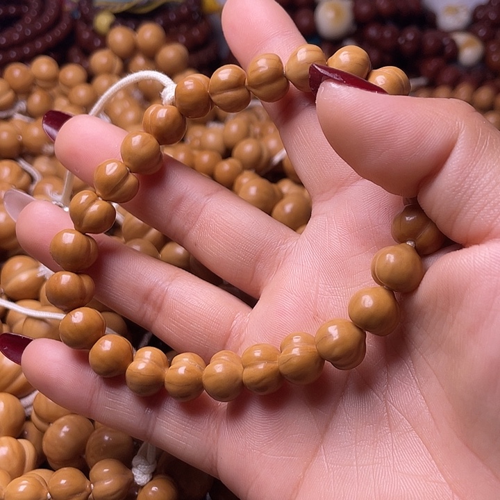 ╰***盖猴头核桃手串10尺寸镜面柯基屁桃手持全品无暇