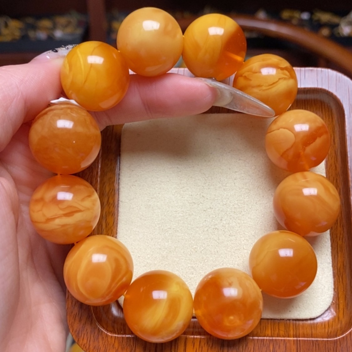 【闪购商品】蜜蜡手链未镶嵌手串