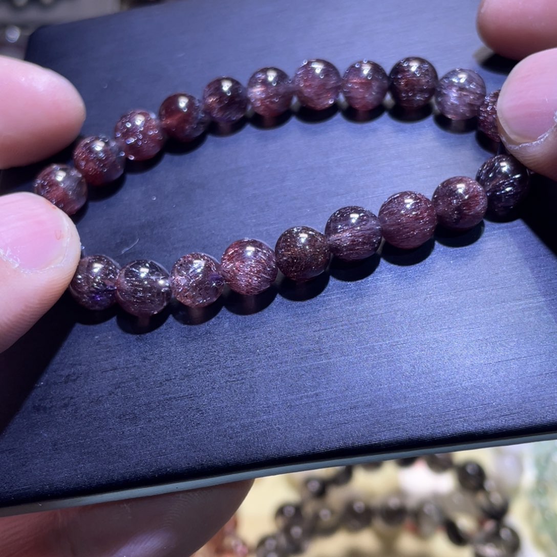 水晶手链未镶嵌红超七7.8