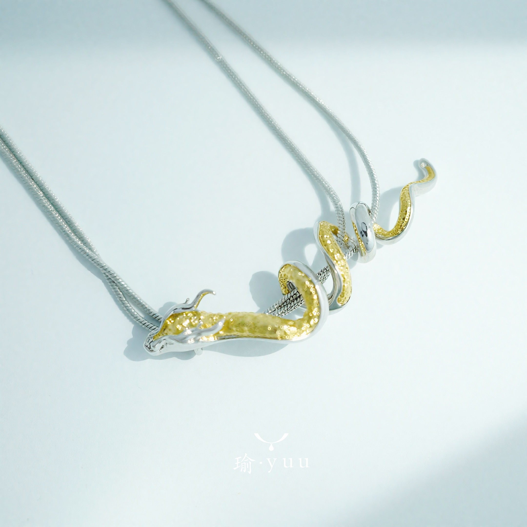 铜合金项链 【灵龙】设计师款白色小众项链轻奢时尚ins个性项链