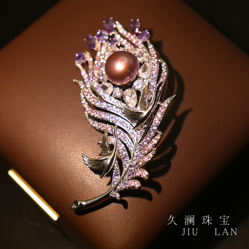天然淡水珍珠高定胸针珠宝款 A056