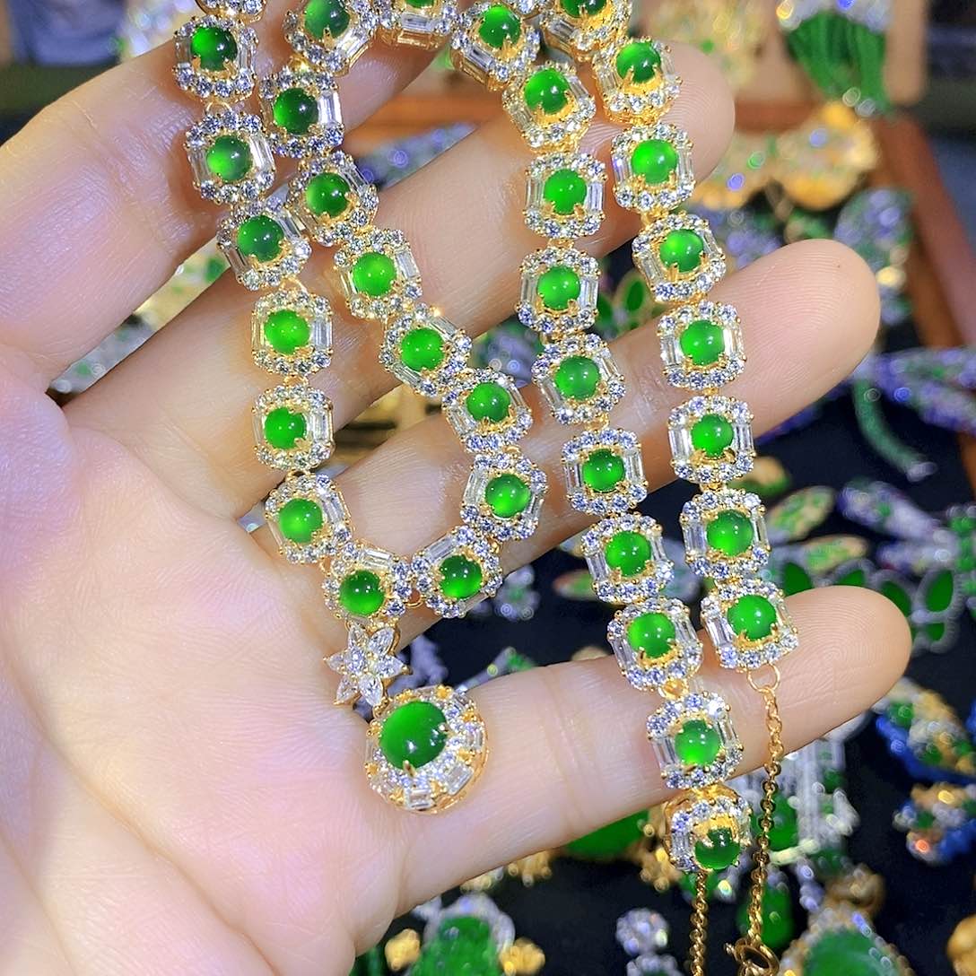 吊坠(不含链)银S925镶嵌翡翠W****?