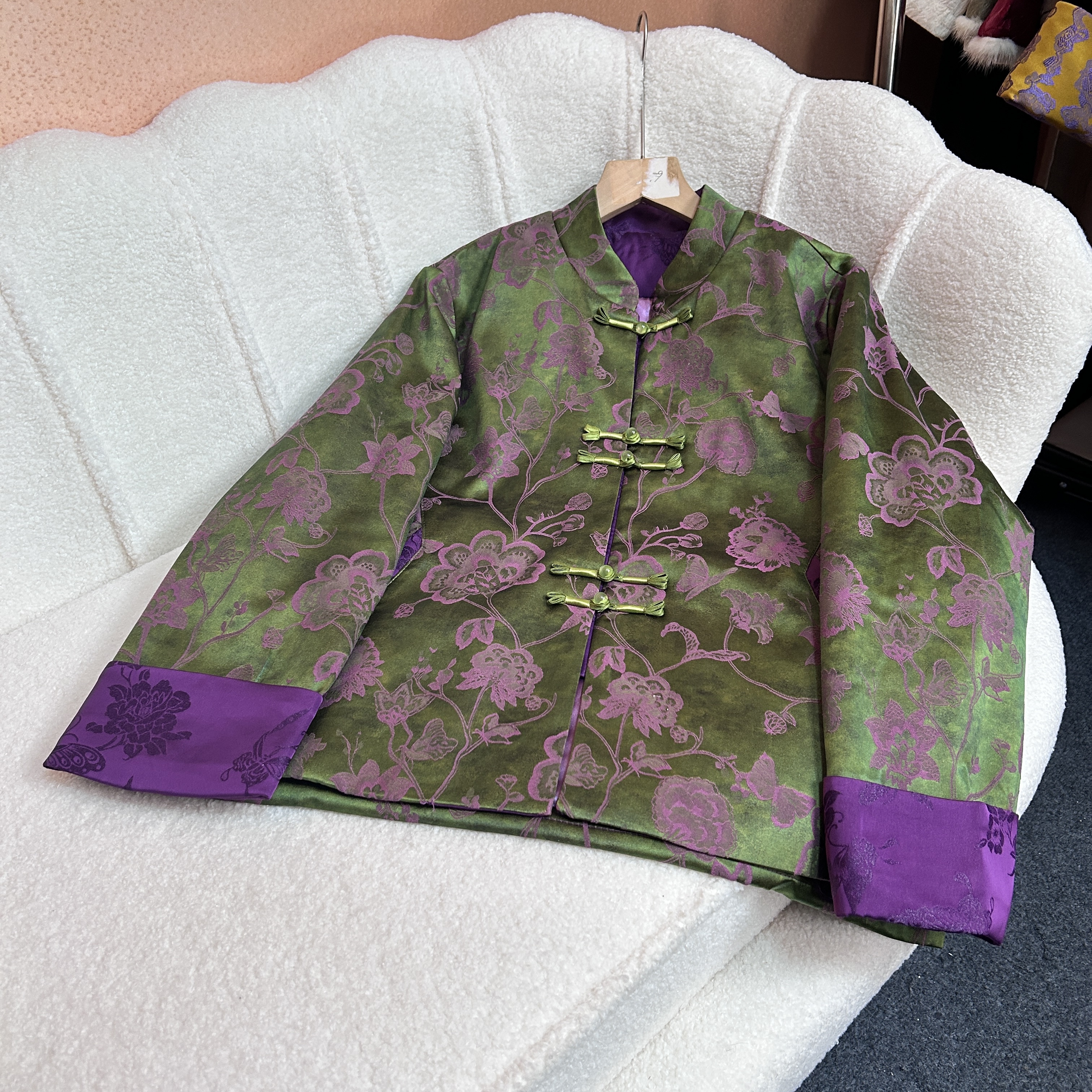 【冬荷】国风轻奢长袖棉服秋冬新款棉袄休闲百搭棉衣