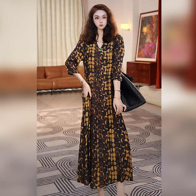 【Linda姐高端线】新款法式高奢气质复古显瘦连衣裙AA5LYH0101