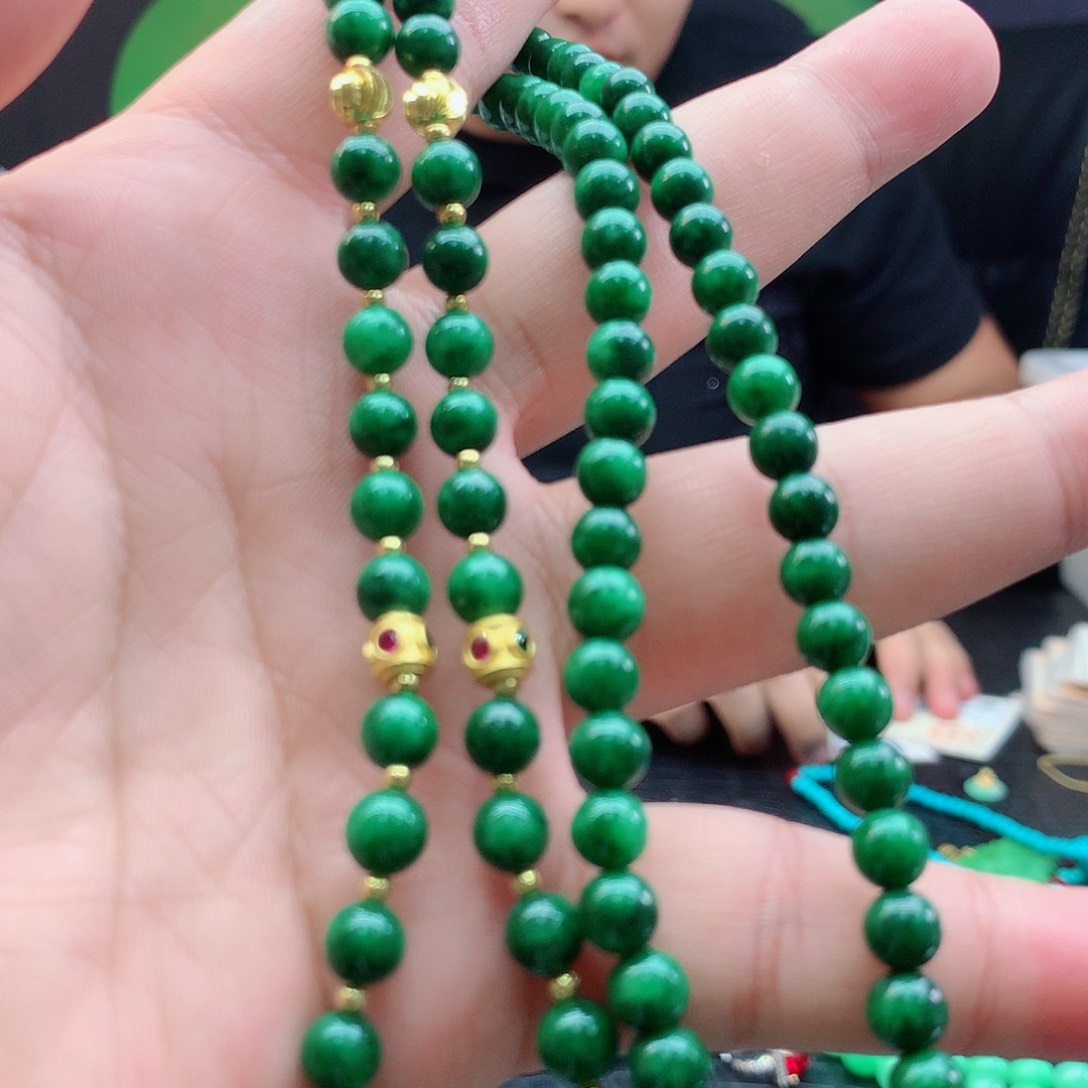 翡翠挂件14K金镶嵌387