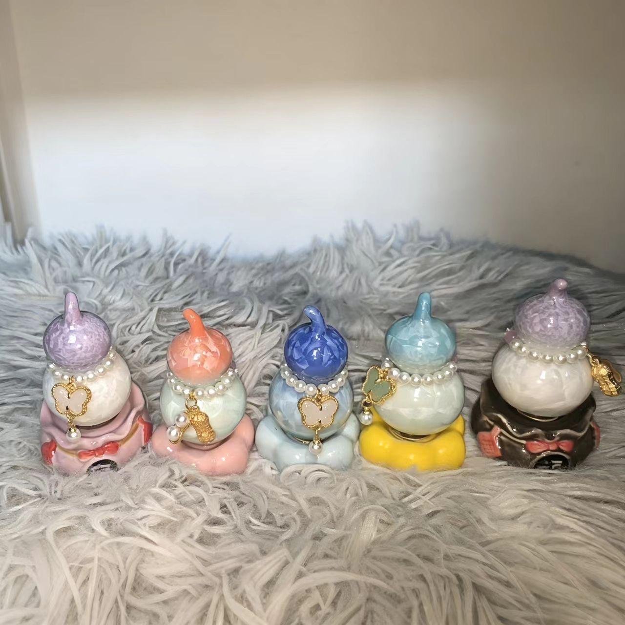 葫芦陶瓷转转摆件网红创意桌摆