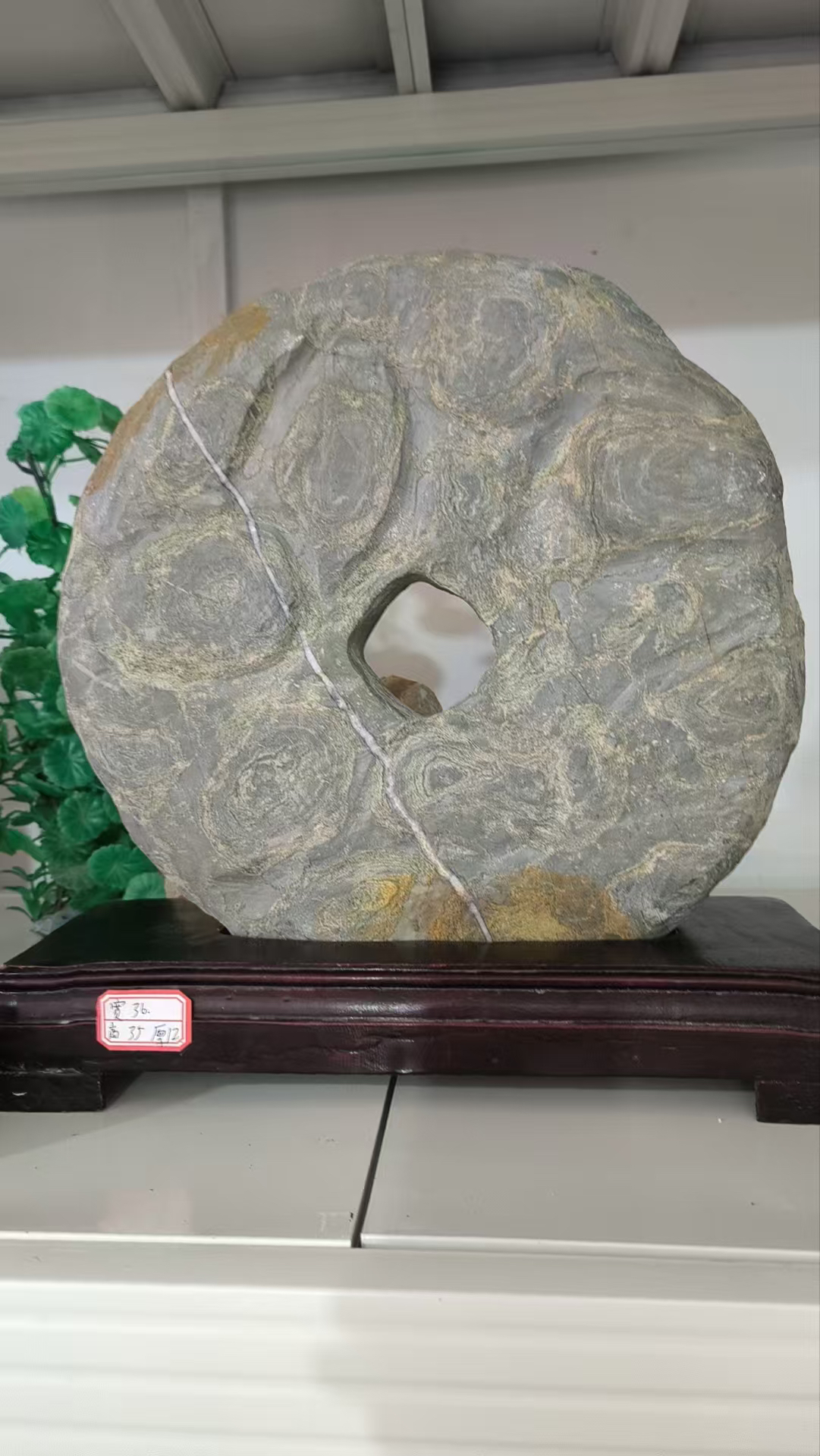 灵璧白灵石精品桌面创意古风多功能摆件