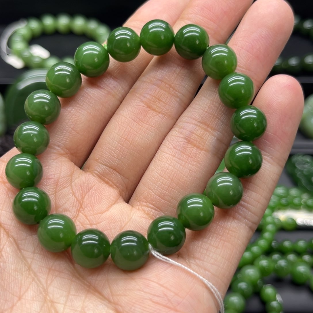 和田玉（碧玉）手链未镶嵌?****ღ