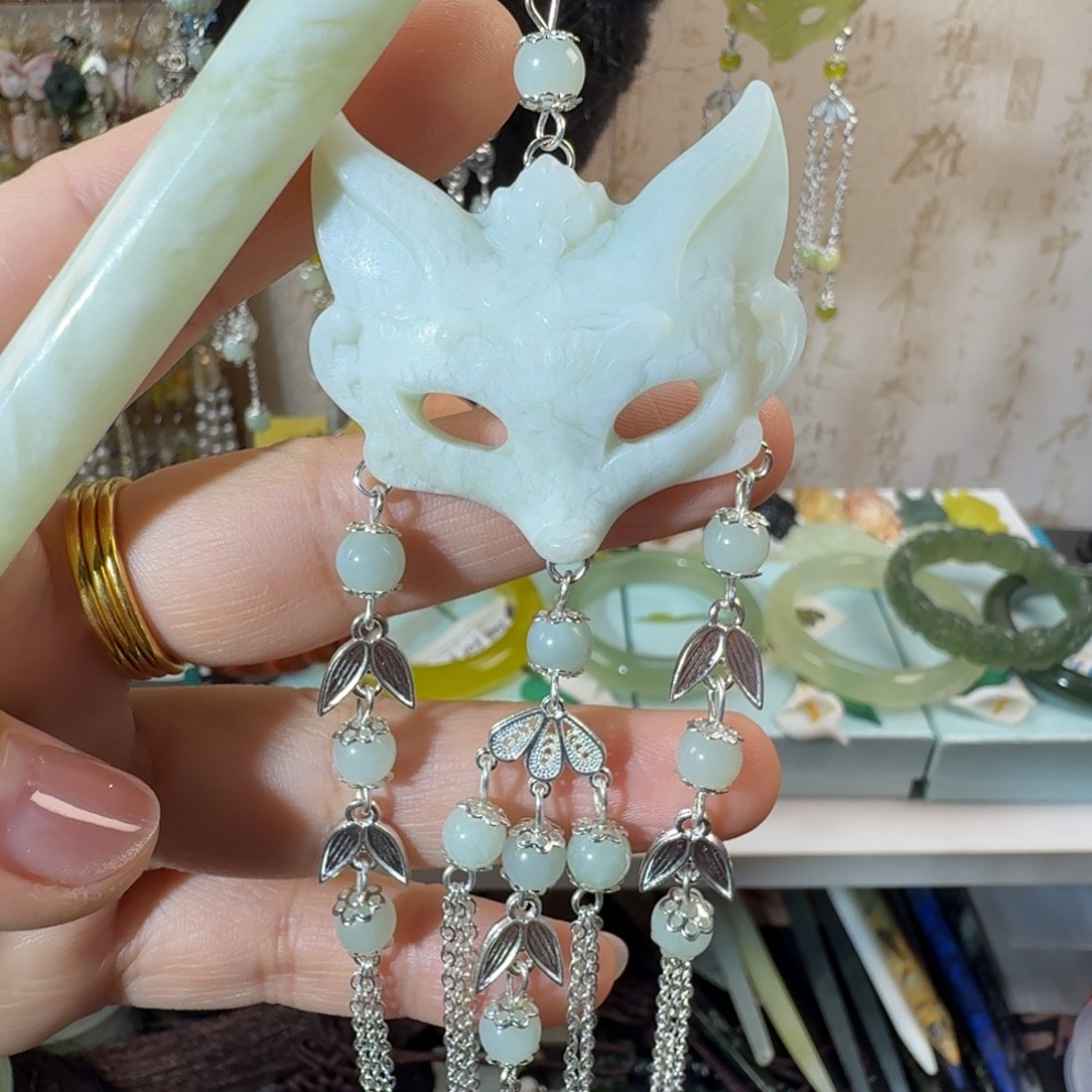 未镶嵌岫玉发簪福利款两个包邮