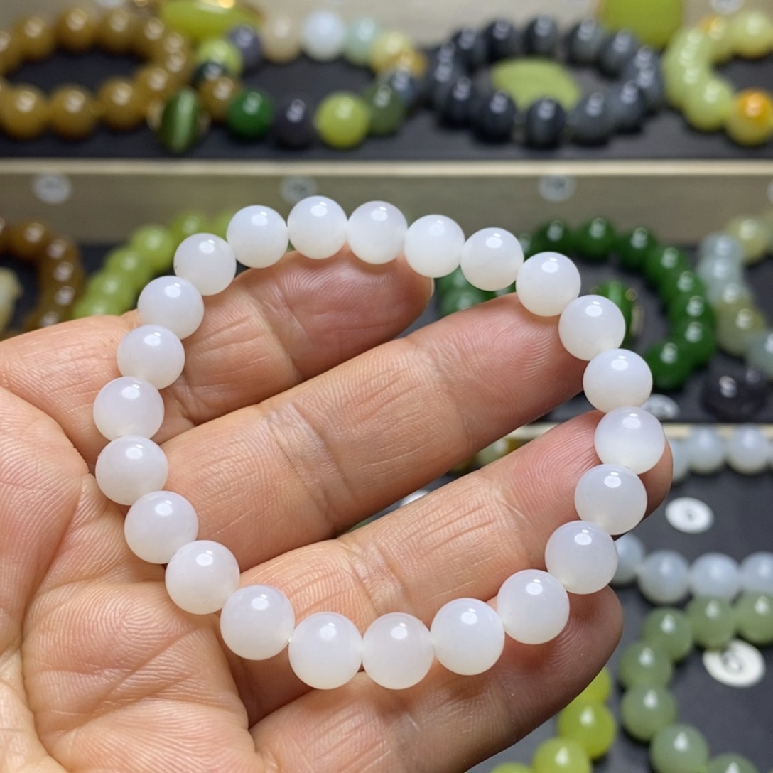 和田玉手串未镶嵌