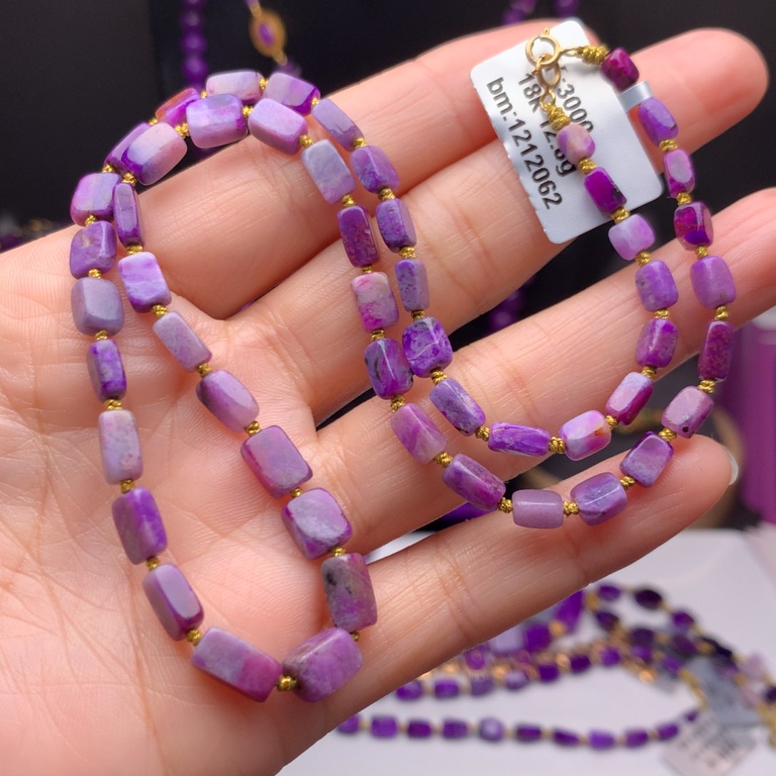 苏纪石（舒俱来）18K金镶嵌项链