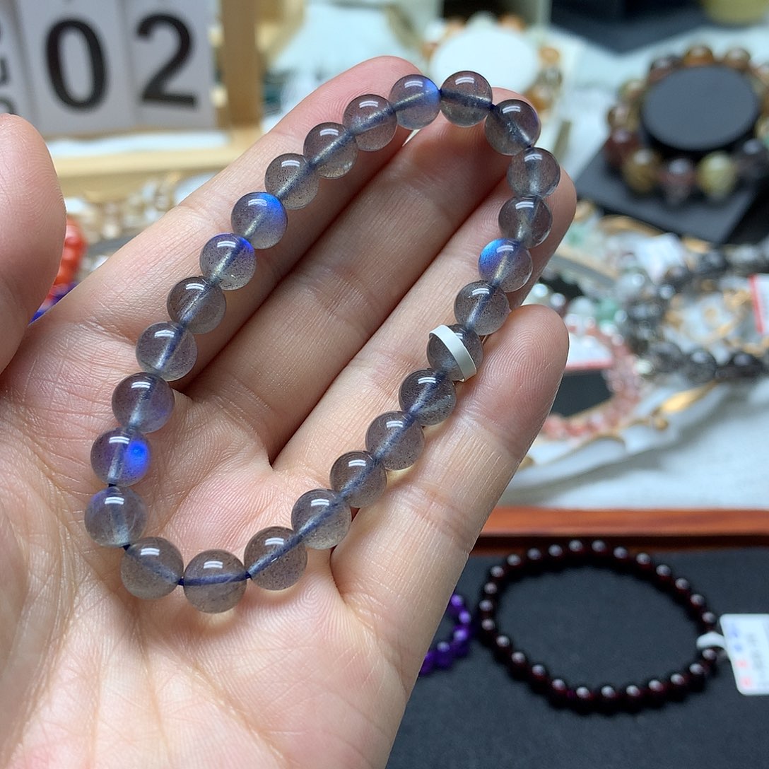 拉长石手链未镶嵌手链