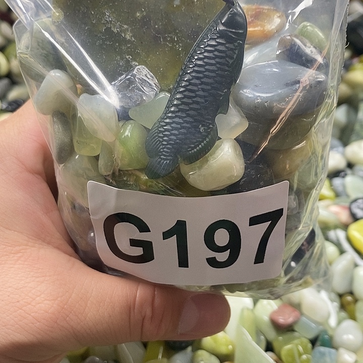 岫玉鱼缸石未镶嵌