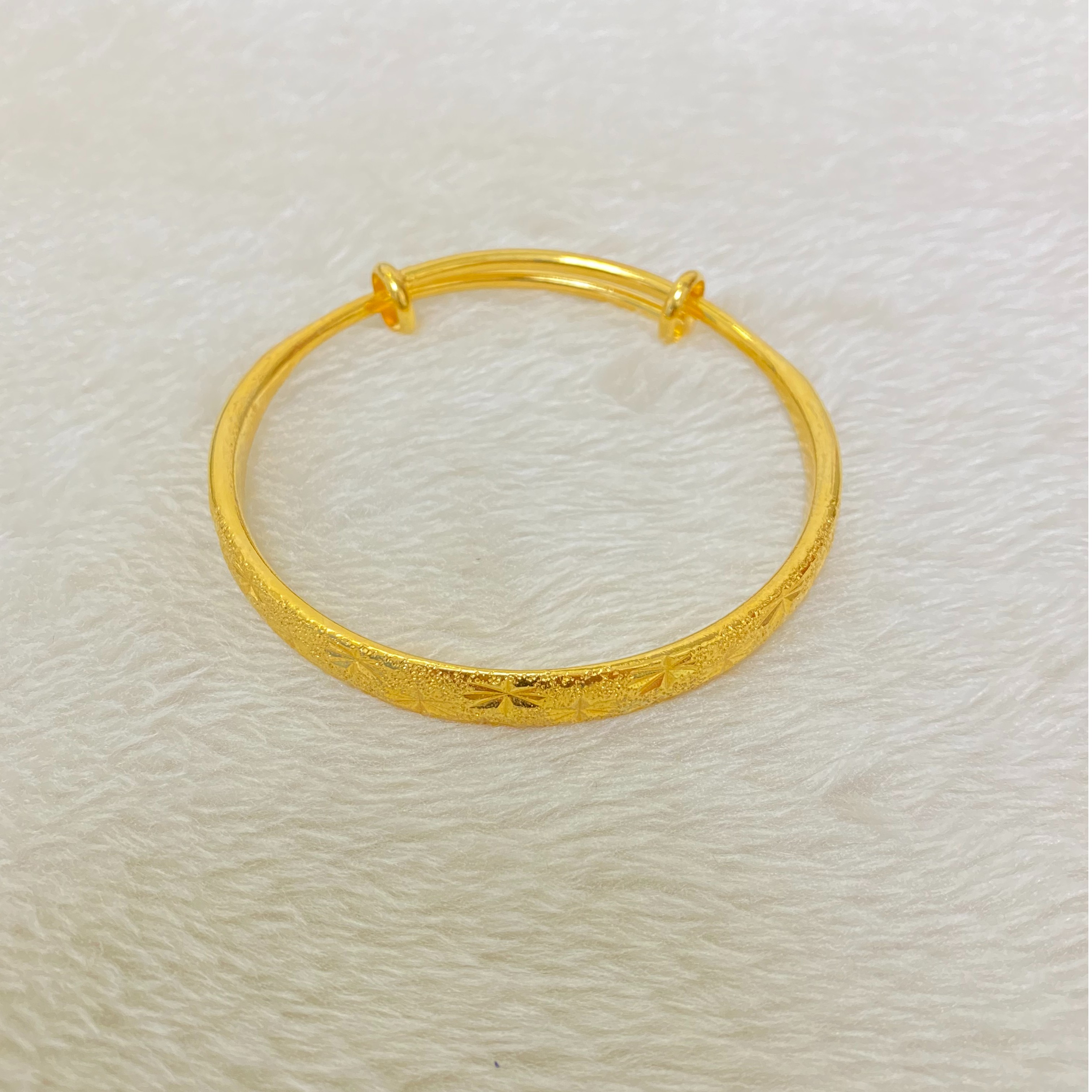 足金999满天星手镯-可调圈口-抖音基地发货