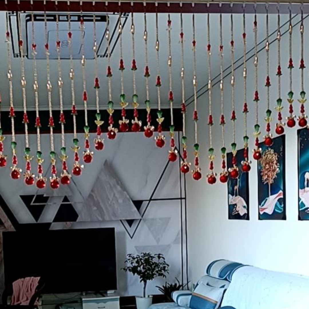 0017鸿运当头发财隔断帘过道帘客厅装饰帘子