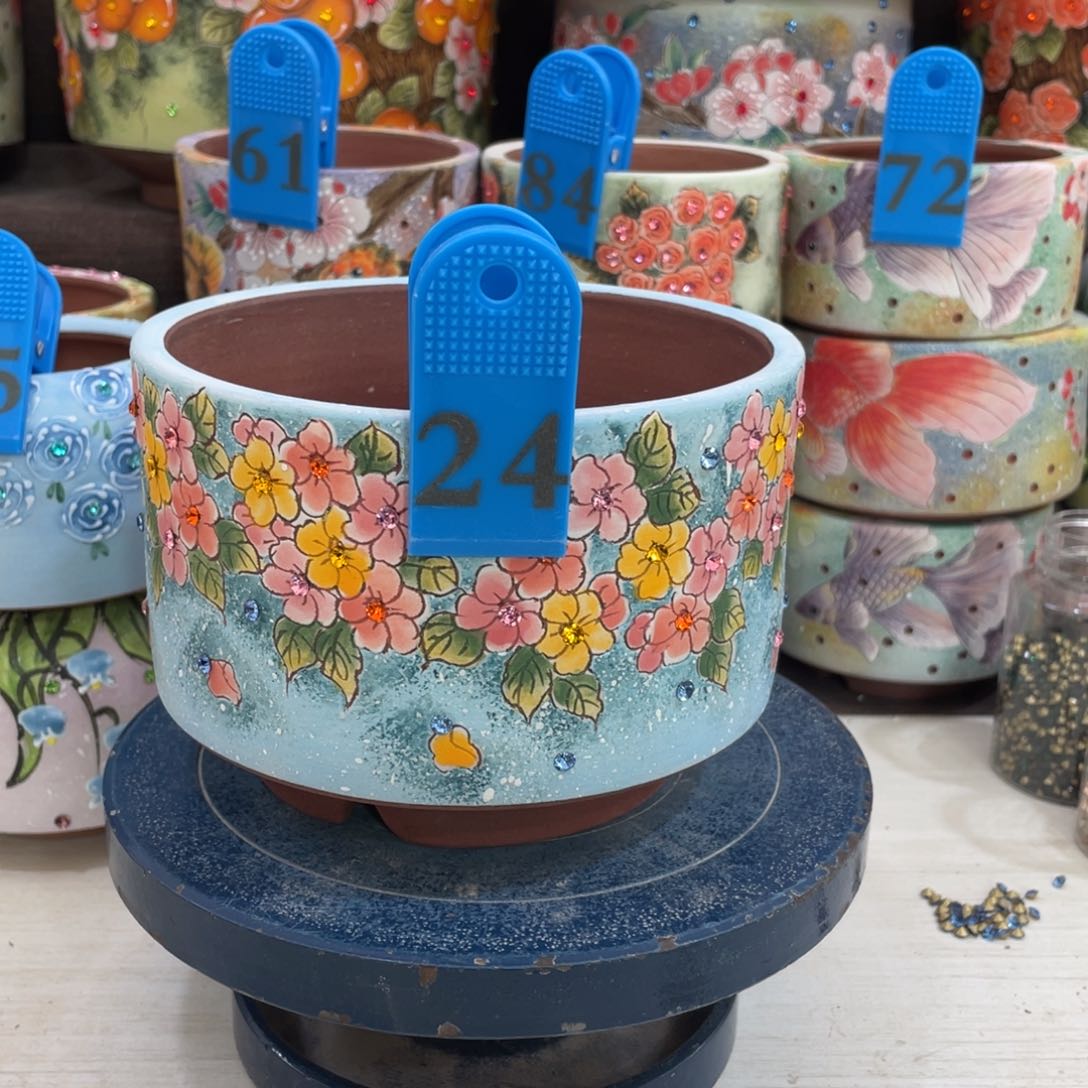 红陶拼盘花盆特价微瑕