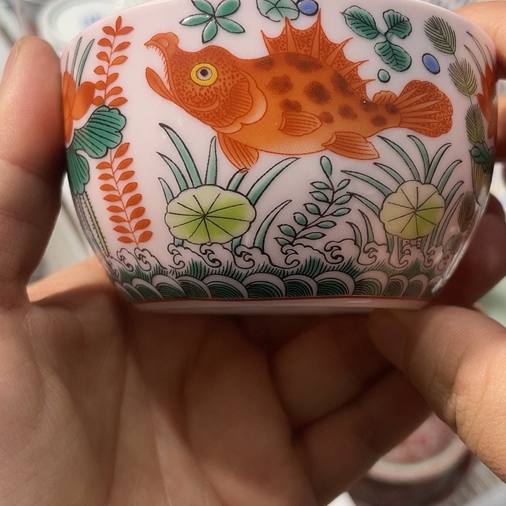 摆件陶景德镇陶瓷主人杯123