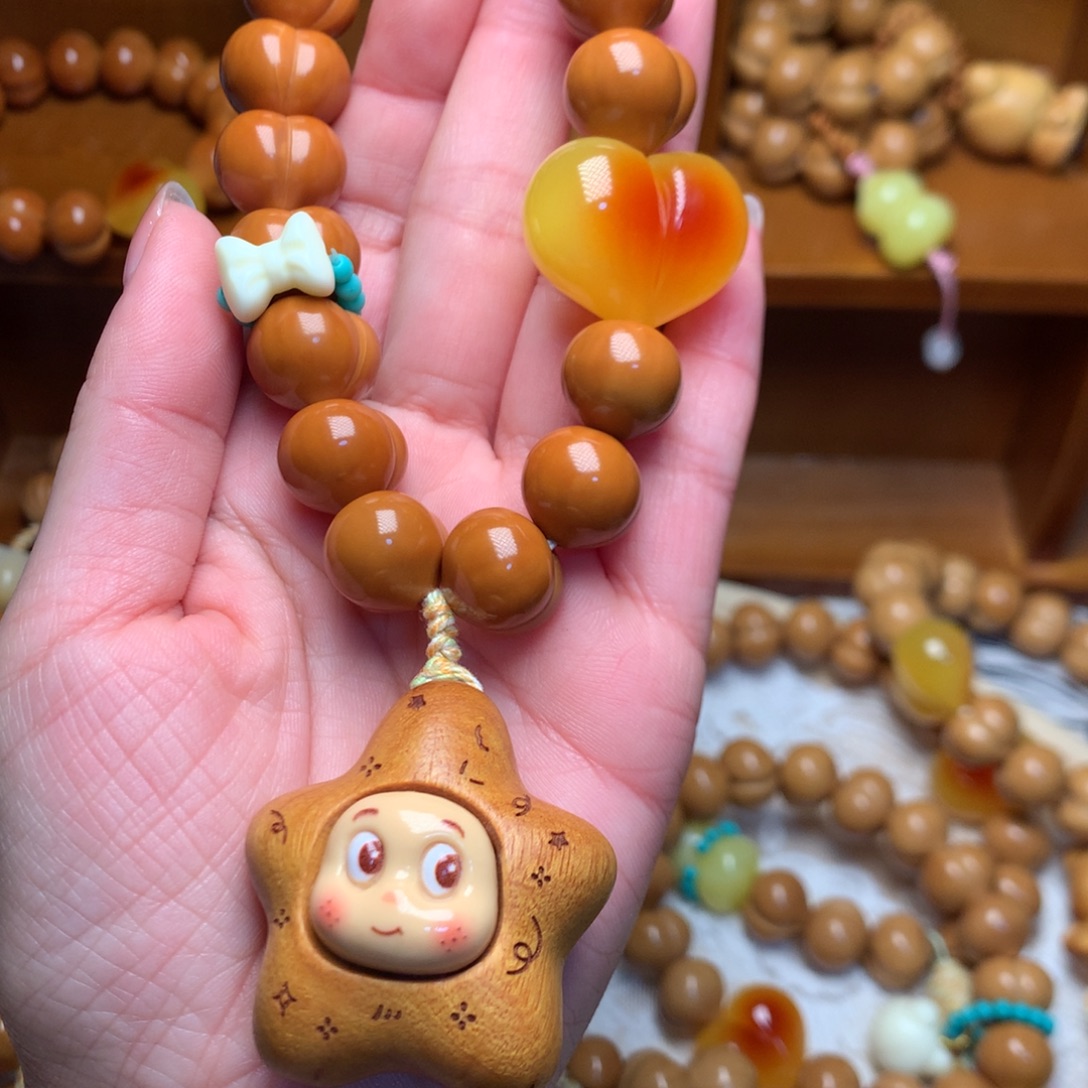 猴头核桃把件15玻璃底定制