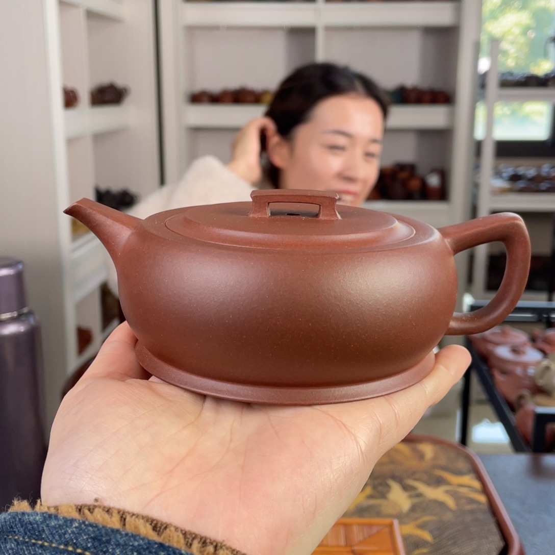 紫砂茶壶底槽清十面埋伏大鼓300cc