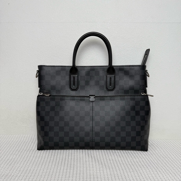 99新 LouisVuitton/路易威登 5618/男士经典黑棋盘格手提公文包