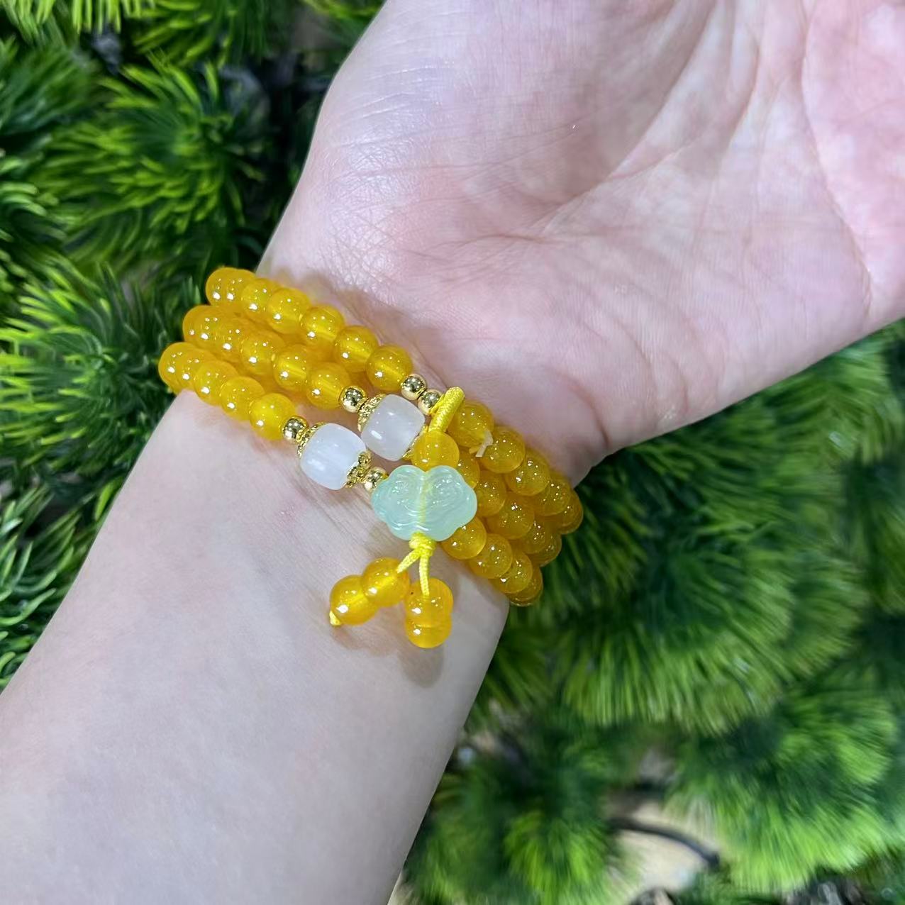 钛钢琉璃手链 AD334-精品手串(无礼盒)